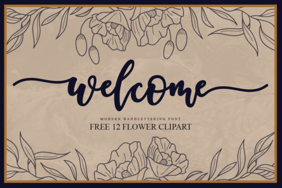 Exploring Welcome Script: A Handwritten Font with Floral Charm