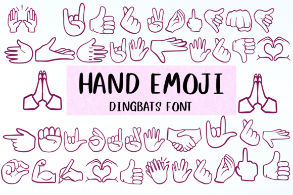 Hand Emoji: A Playful Font for Digital Expression