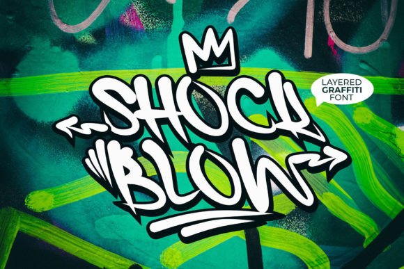 Shock Blow: Mastering Urban Typography with Bold Graffiti Flair